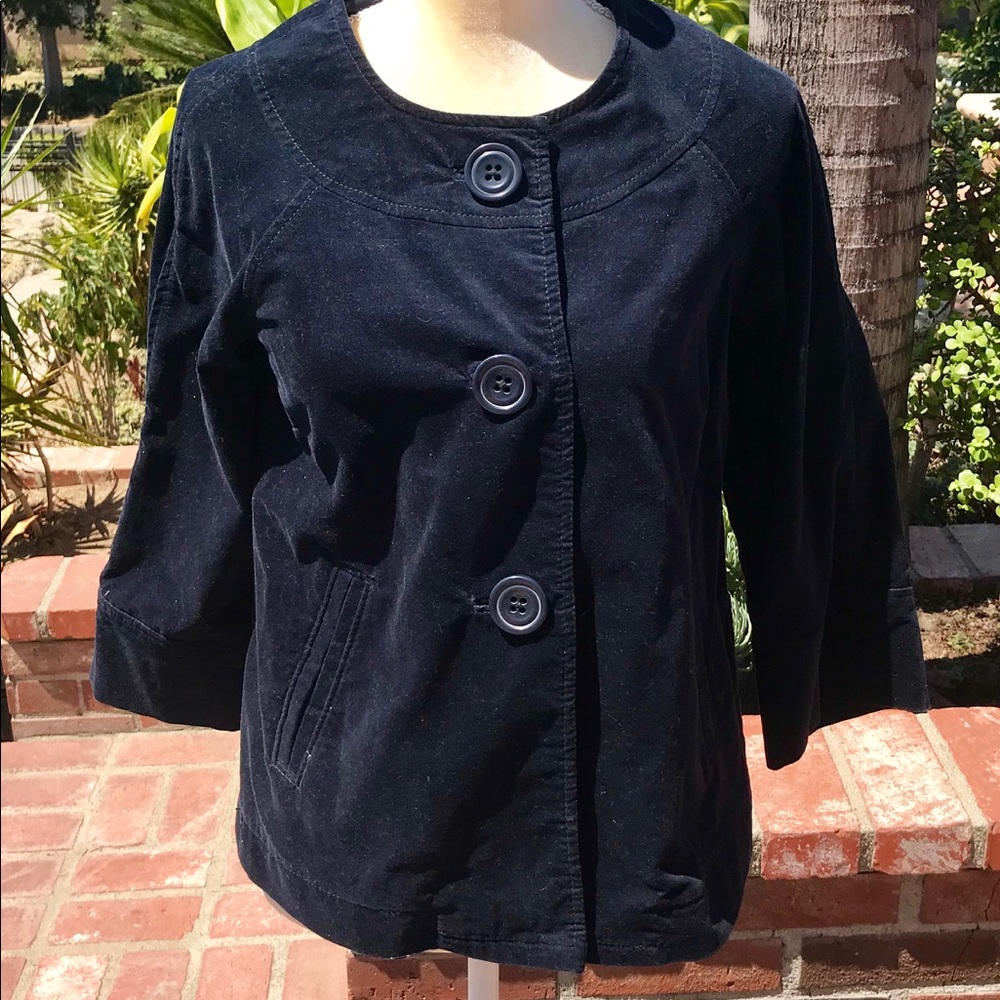 Gap 3/4 sleeve velvet jacket